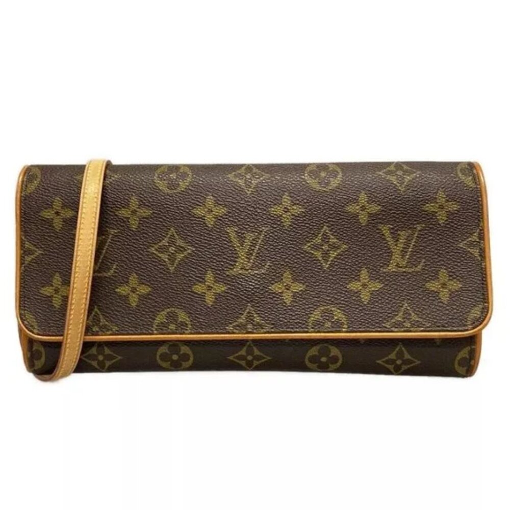100% Authentic LOUIS VUITTON Pochette Twin GM Monogram Shoulder Bag 563-11724 - Picture 1 of 14